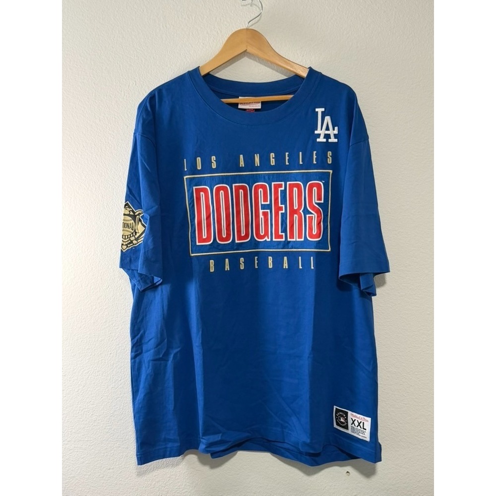 Mitchell & Ness Dodgers T-Shirt Men's 2XL Blue MLB National League Graphic